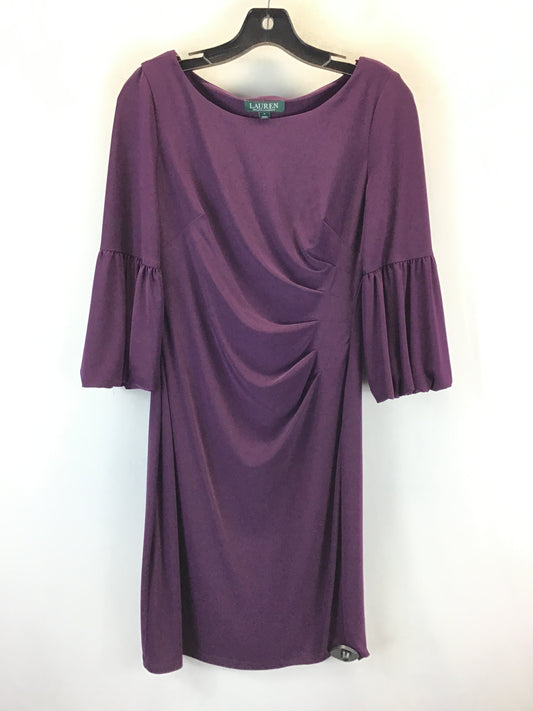 Dress Casual Midi By Lauren By Ralph Lauren In Purple, Size: 4