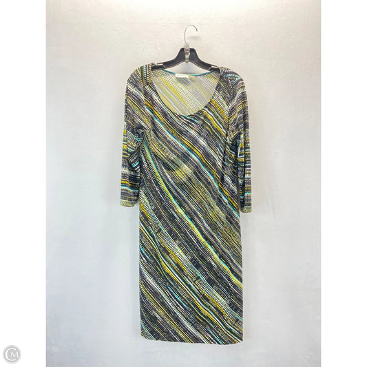 Dress Casual Midi By Calvin Klein In Multi-colored, Size: 14