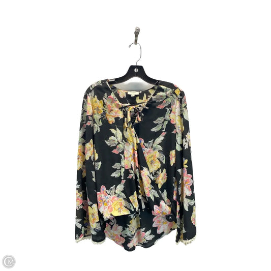 Top Long Sleeve By Umgee In Floral Print, Size: M