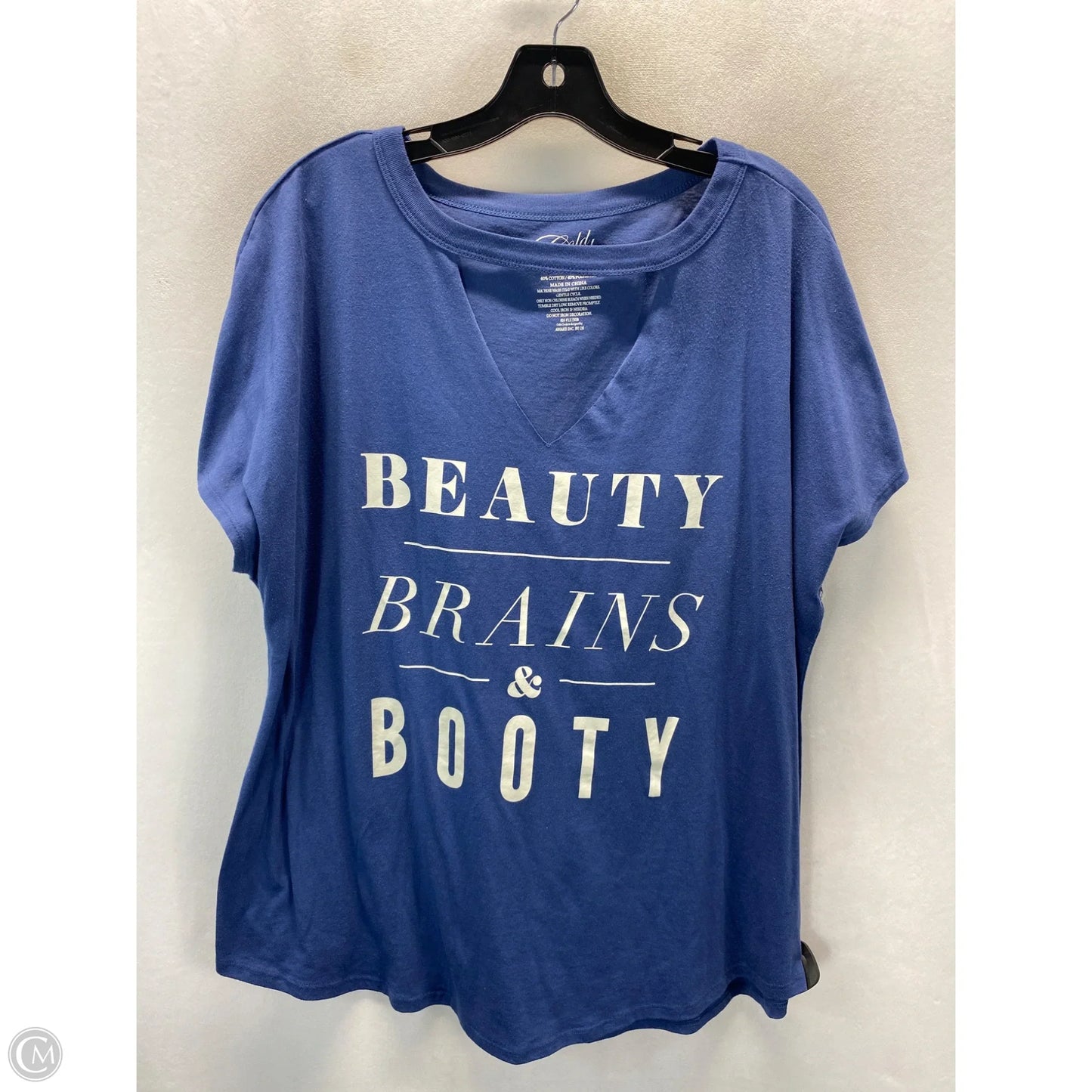 Top Short Sleeve By Clothes Mentor In Blue, Size: 2x