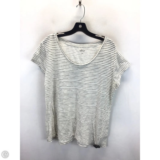 Top Short Sleeve By Style And Company In Striped Pattern, Size: Xl