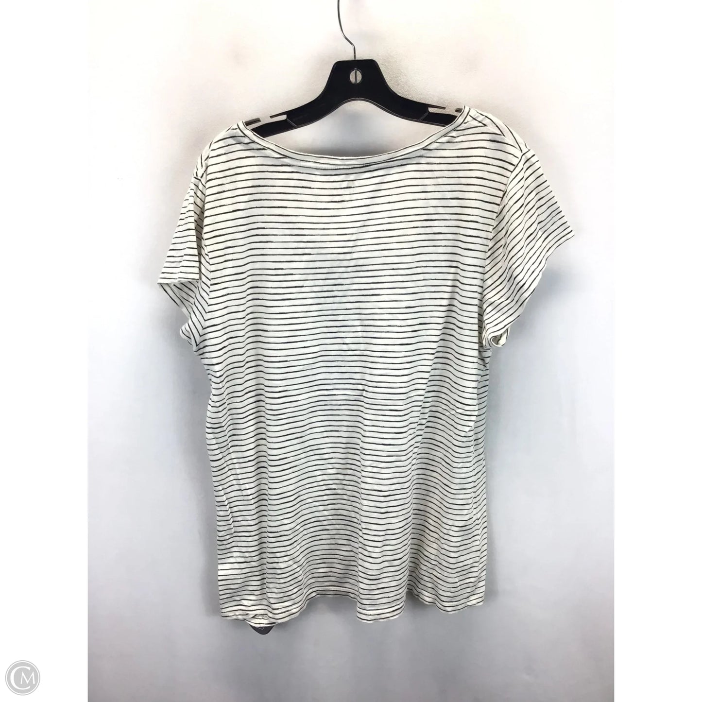 Top Short Sleeve By Style And Company In Striped Pattern, Size: Xl