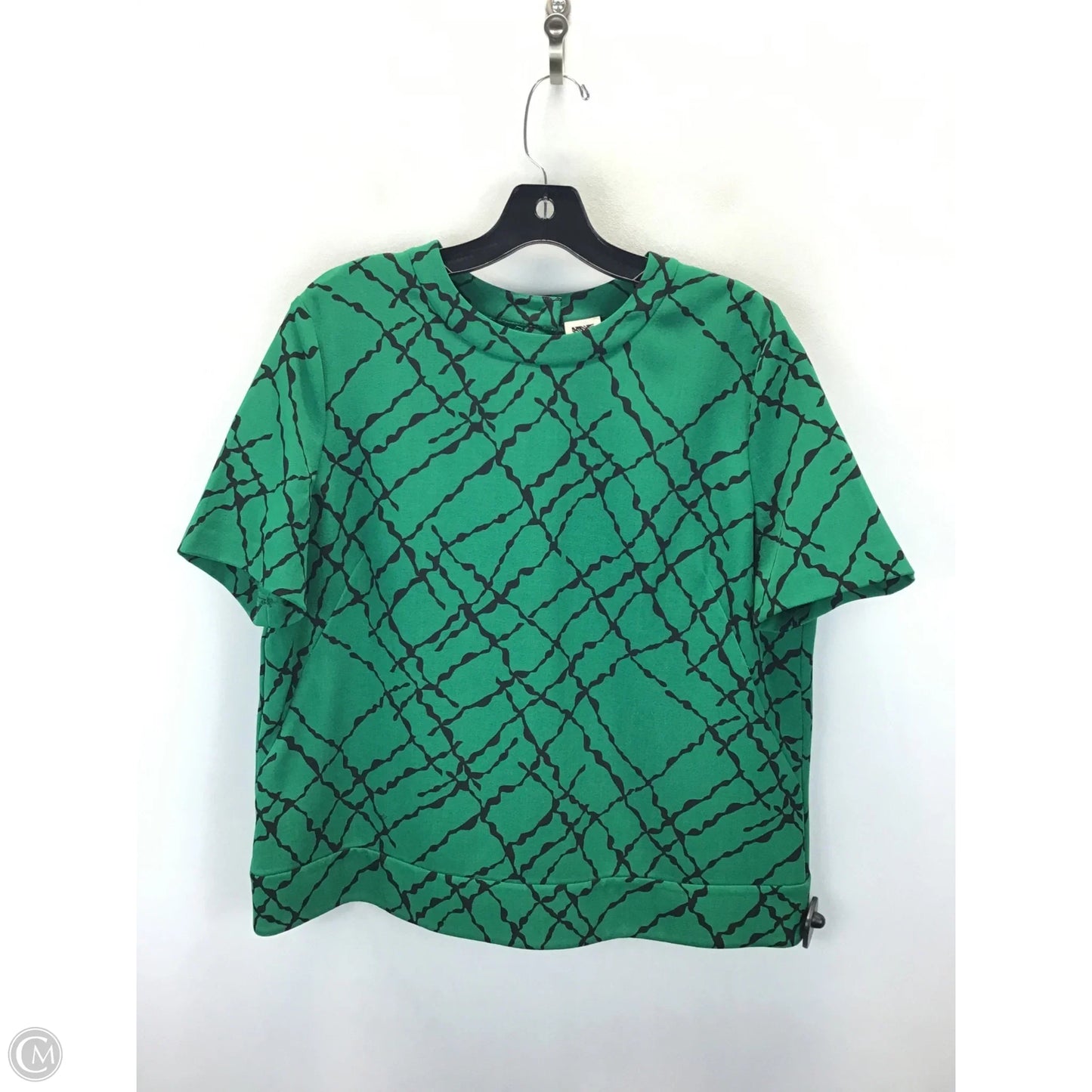 Top Short Sleeve By Anne Klein In Green, Size: 14