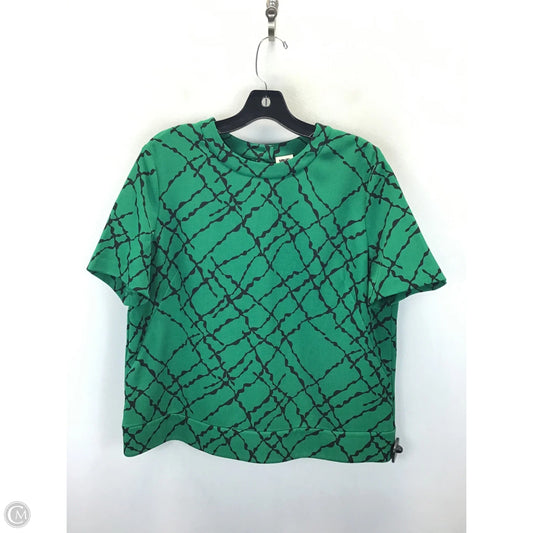 Top Short Sleeve By Anne Klein In Green, Size: 14