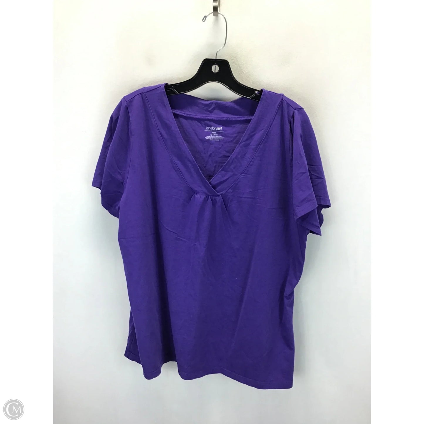 Top Short Sleeve By Lane Bryant In Purple, Size: 1x