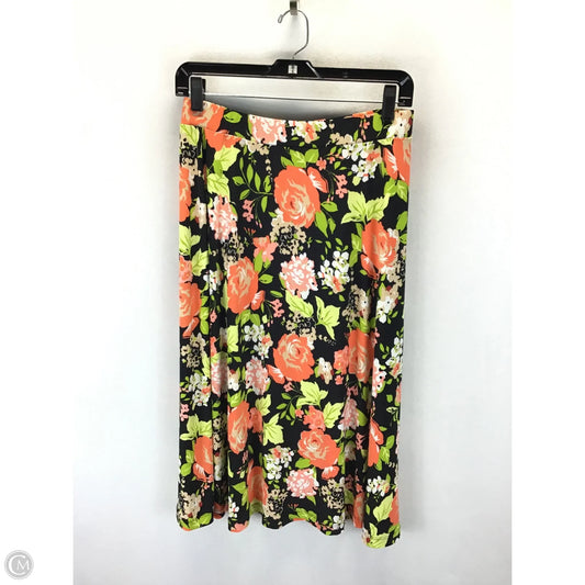 Skirt Midi By Kasper In Floral Print, Size: M