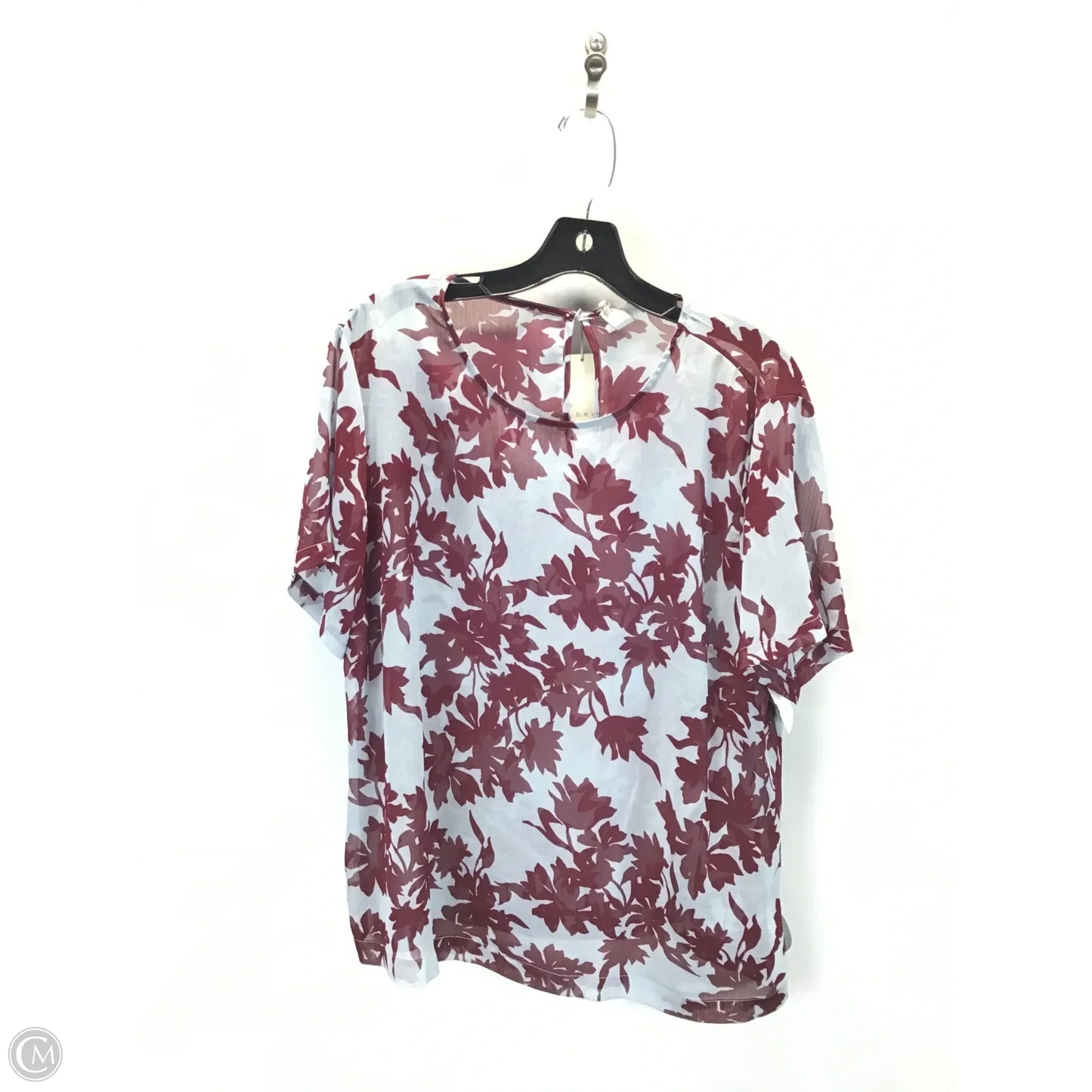 Top Short Sleeve By A New Day In Blue & Red, Size: Xl