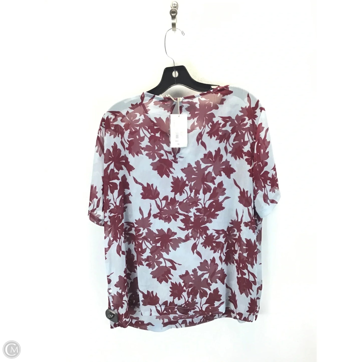 Top Short Sleeve By A New Day In Blue & Red, Size: Xl