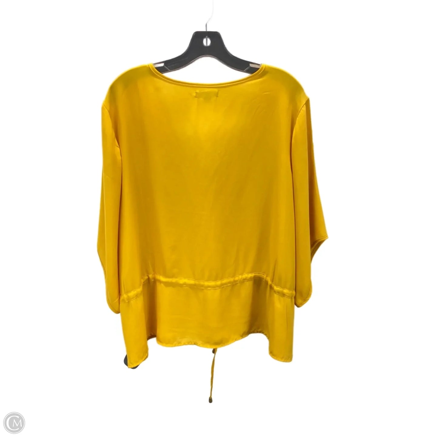 Top 3/4 Sleeve By Clothes Mentor In Yellow, Size: 1x
