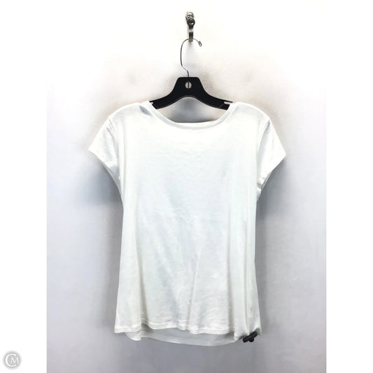 Top Short Sleeve By Liz Claiborne In White, Size: L