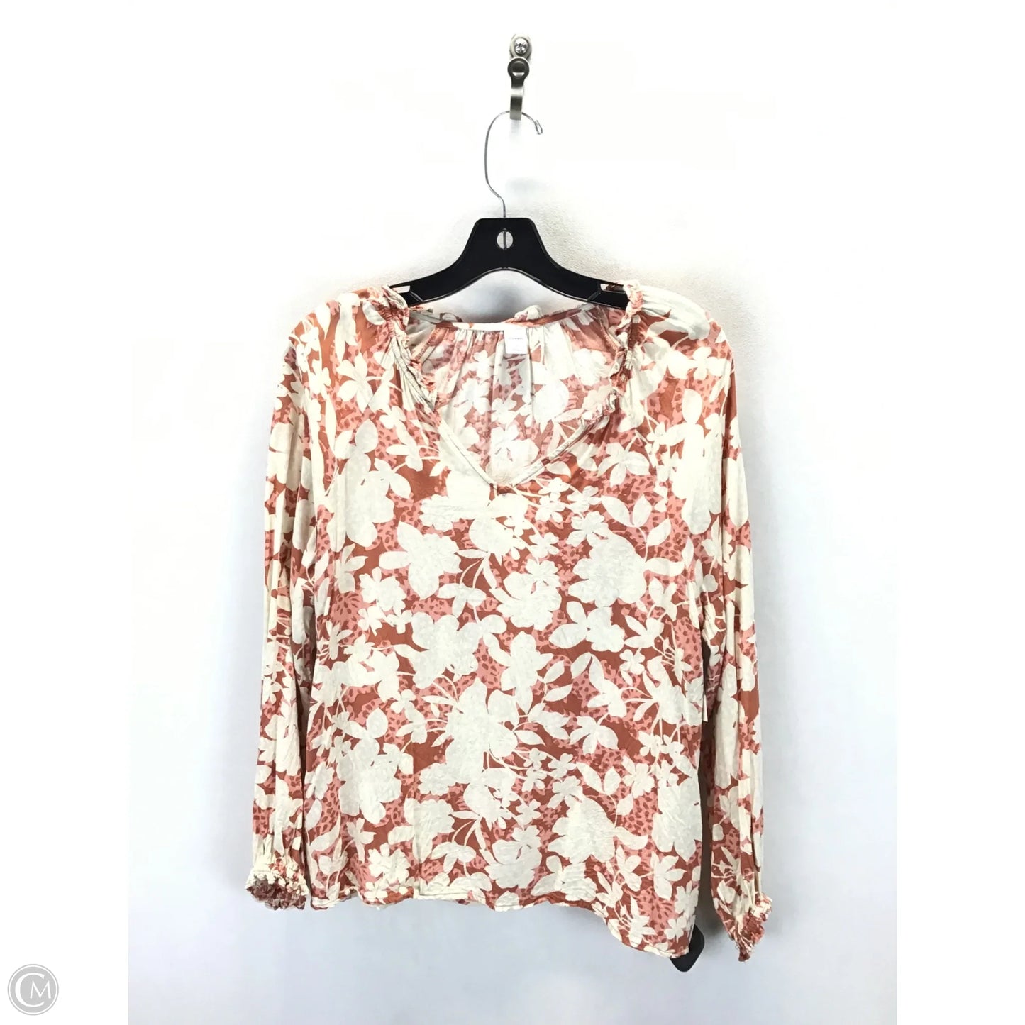 Top Long Sleeve By Old Navy In Pink & Tan, Size: S