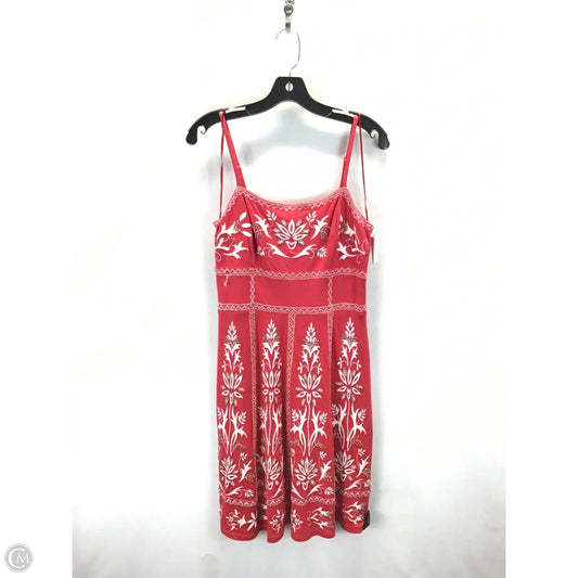 Dress Casual Midi By International Concepts In Red & White, Size: M