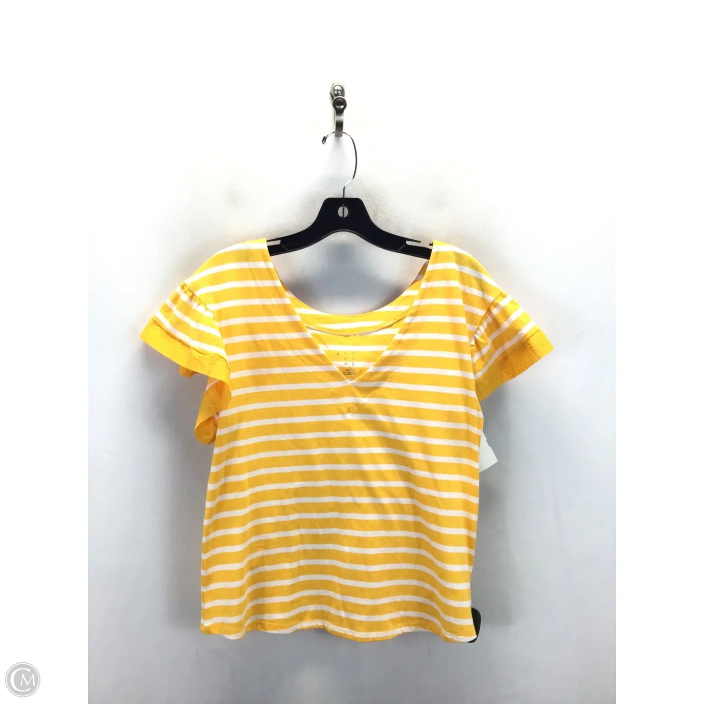 Top Sleeveless By A New Day In White & Yellow, Size: M