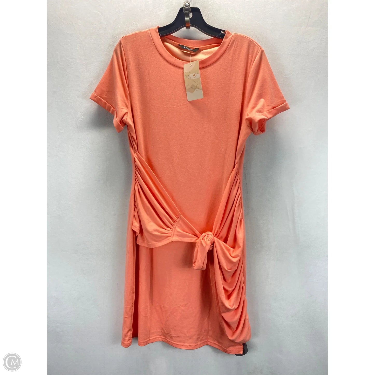 Dress Casual Midi By Clothes Mentor In Peach, Size: L