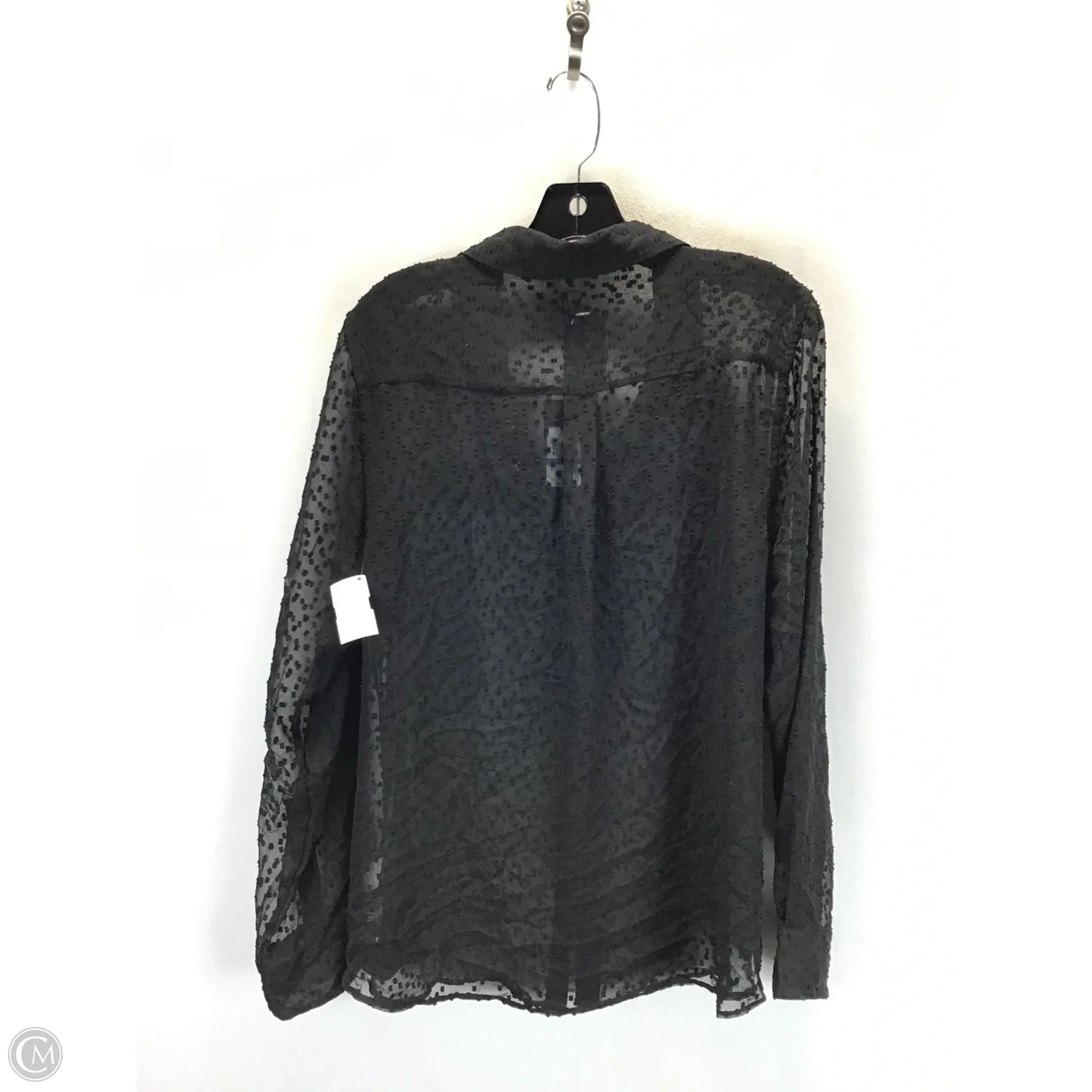 Top Long Sleeve Designer By Karl Lagerfeld In Black, Size: Xl