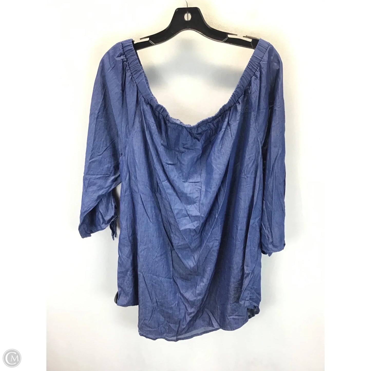 Top 3/4 Sleeve By Clothes Mentor In Blue, Size: 2x