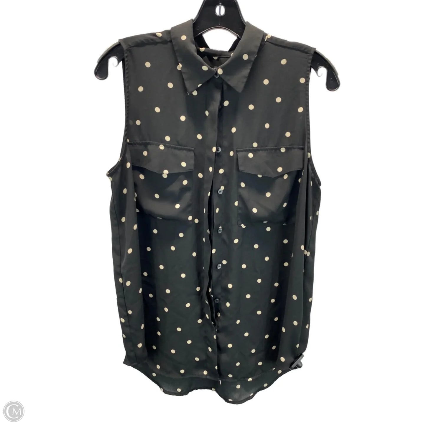 Top Sleeveless By Ann Taylor In Polkadot Pattern, Size: M