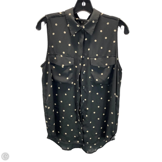 Top Sleeveless By Ann Taylor In Polkadot Pattern, Size: M
