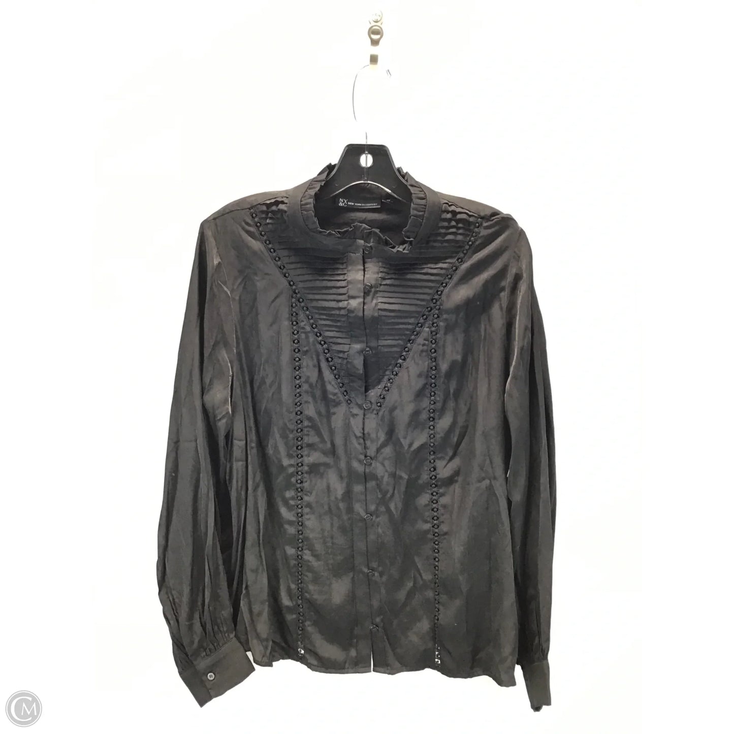 Top Long Sleeve By New York And Co In Black, Size: 1x