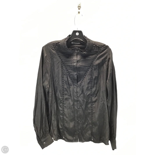 Top Long Sleeve By New York And Co In Black, Size: 1x