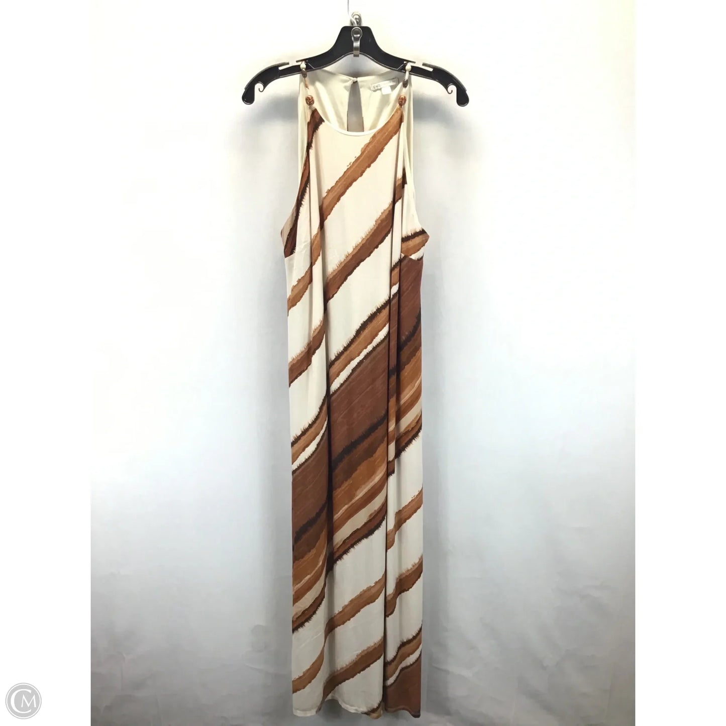 Dress Casual Maxi By Cato In Cream & Tan, Size: 1x