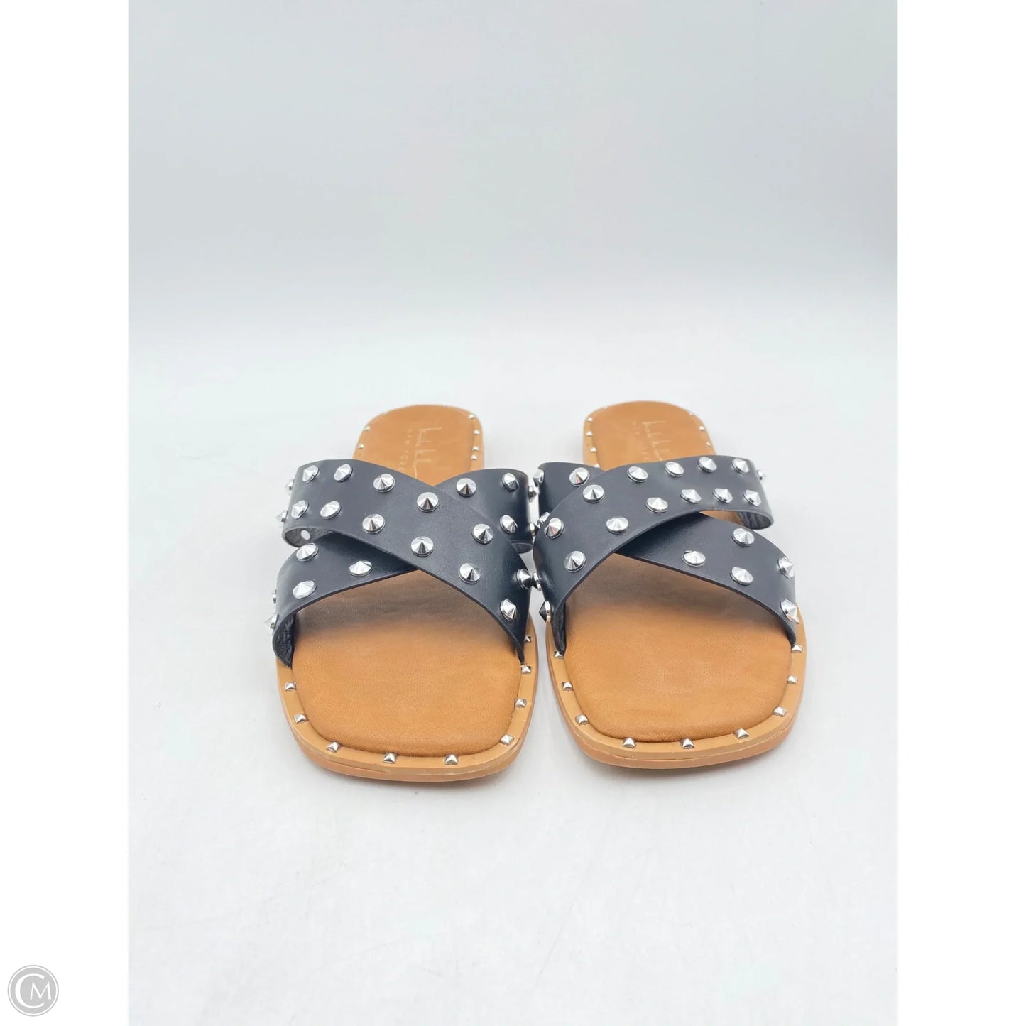 Sandals Flats By Nicole By Nicole Miller In Black & Tan, Size: 8