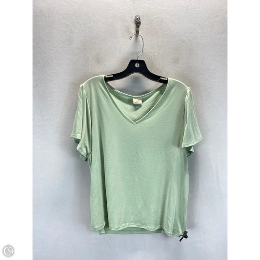 Top Short Sleeve By A New Day In Green, Size: L