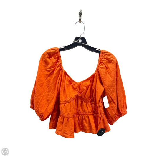 Top 3/4 Sleeve By A New Day In Orange, Size: M