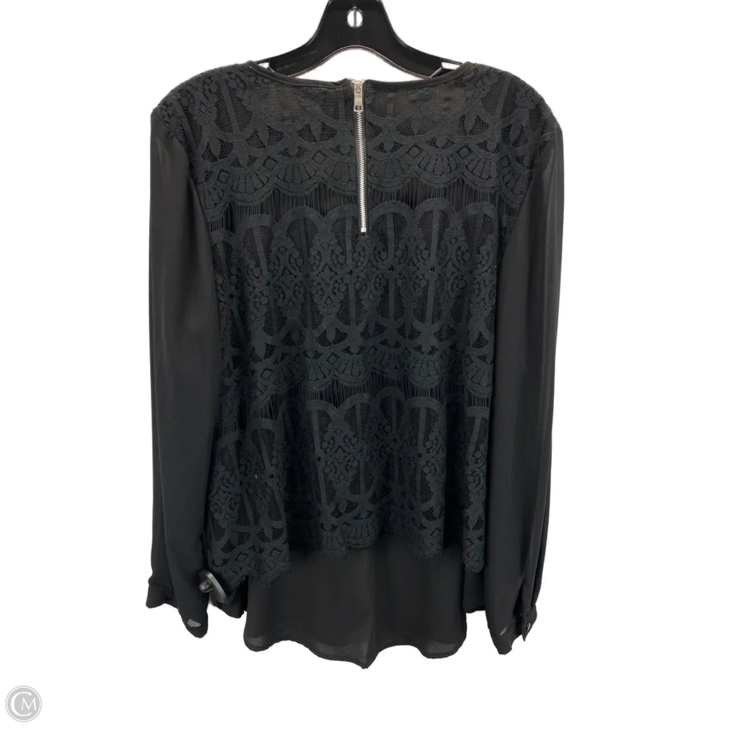 Top Long Sleeve By Ny Collection In Black, Size: Xl