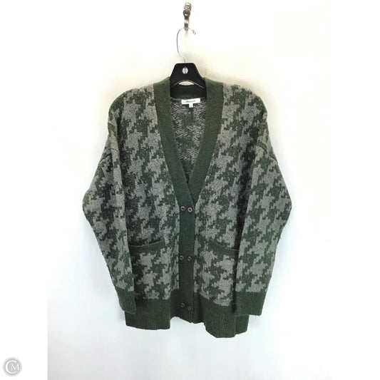 Sweater Cardigan By Madewell In Green & Grey, Size: S