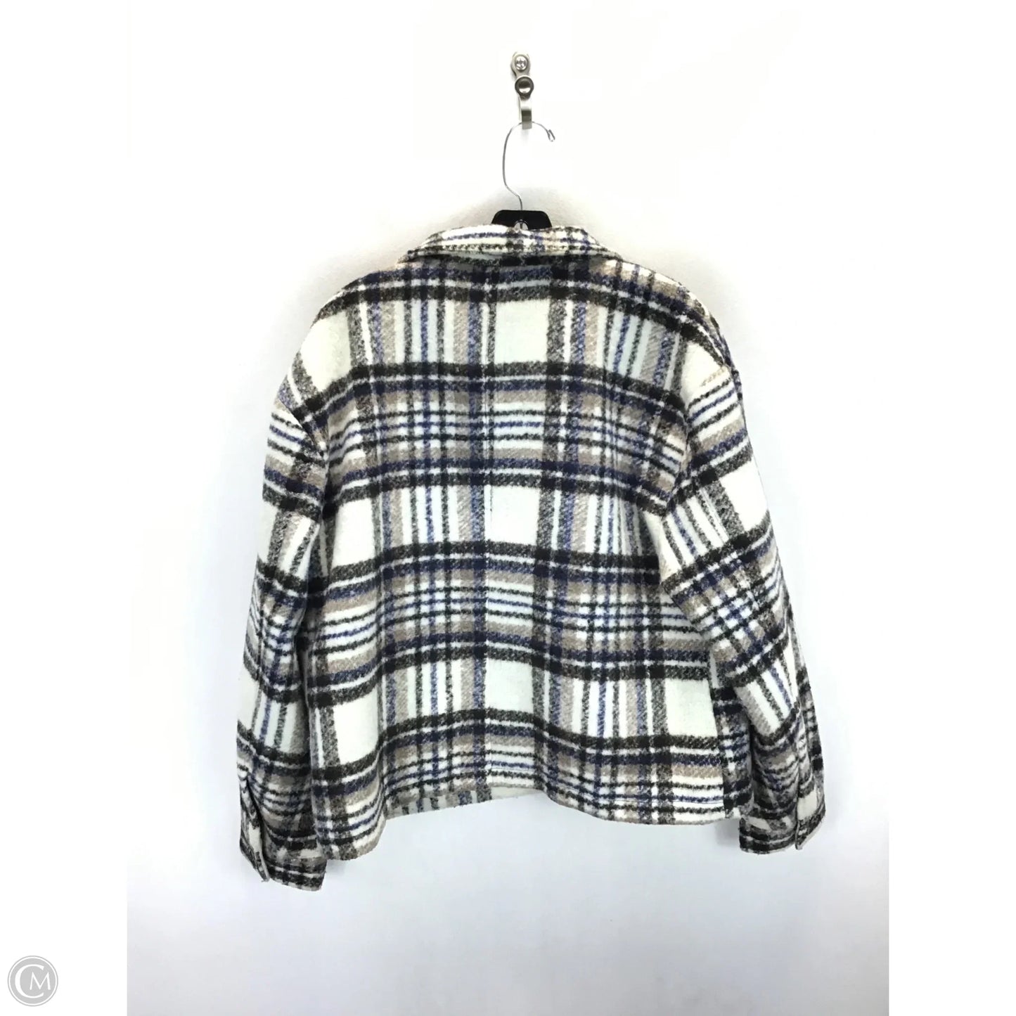 Coat Peacoat By Avec Les Filles In Plaid Pattern, Size: L