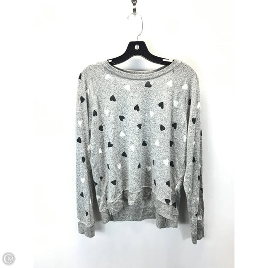 Sweater By Lucky Brand In Grey & White, Size: M