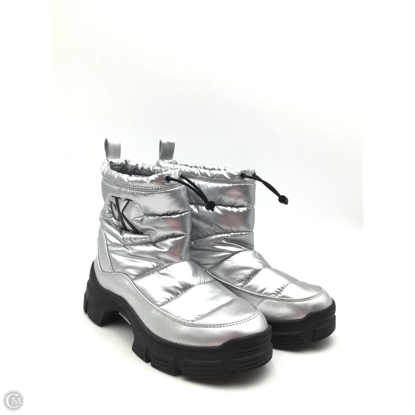 Boots Snow By Calvin Klein In Silver, Size: 8.5