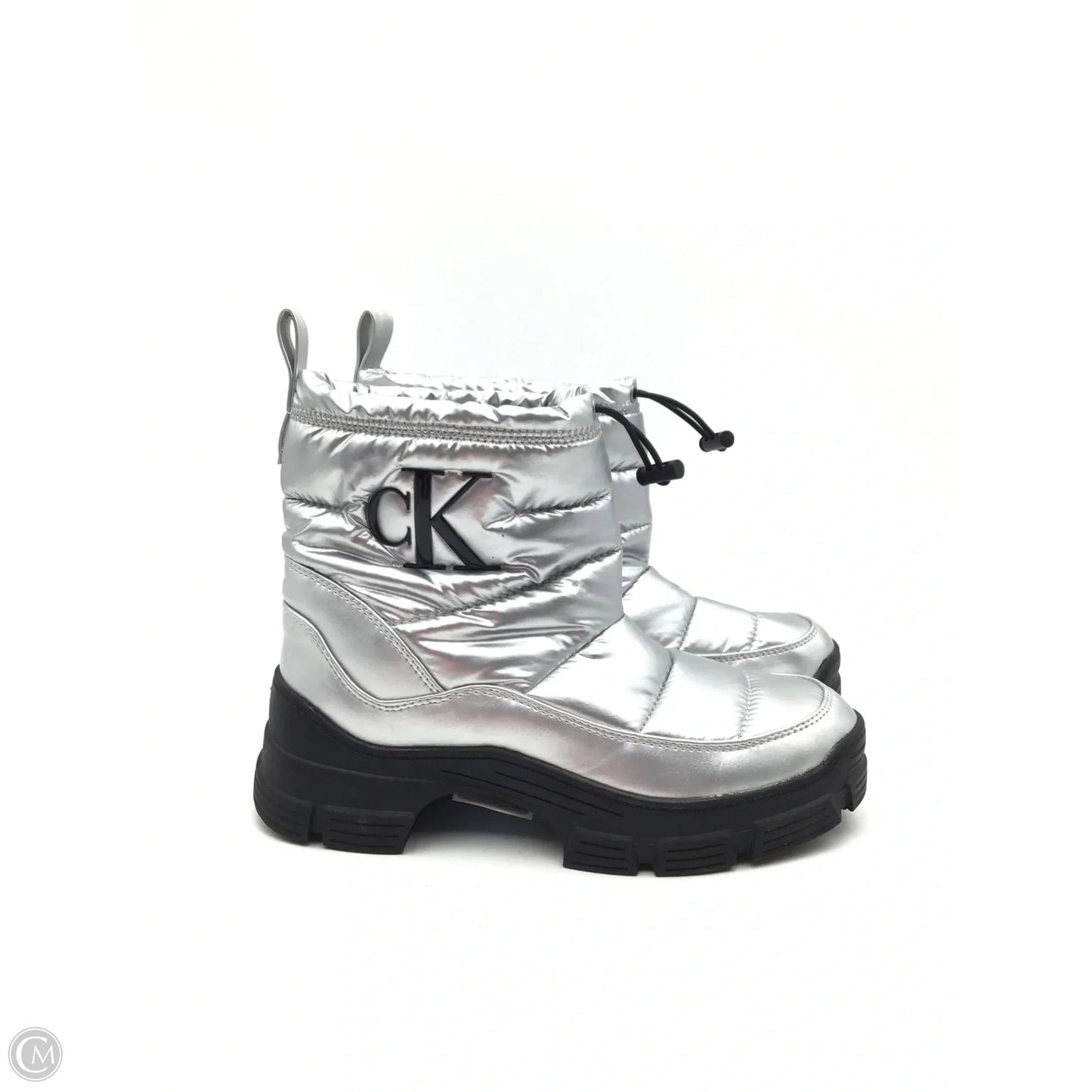 Boots Snow By Calvin Klein In Silver, Size: 8.5
