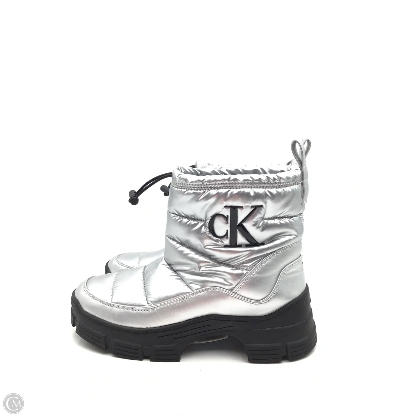 Boots Snow By Calvin Klein In Silver, Size: 8.5