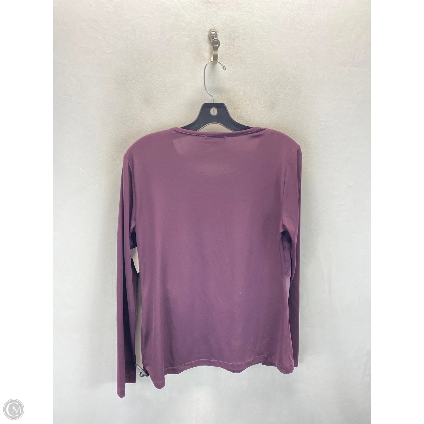 Top Long Sleeve By Calvin Klein In Purple, Size: M