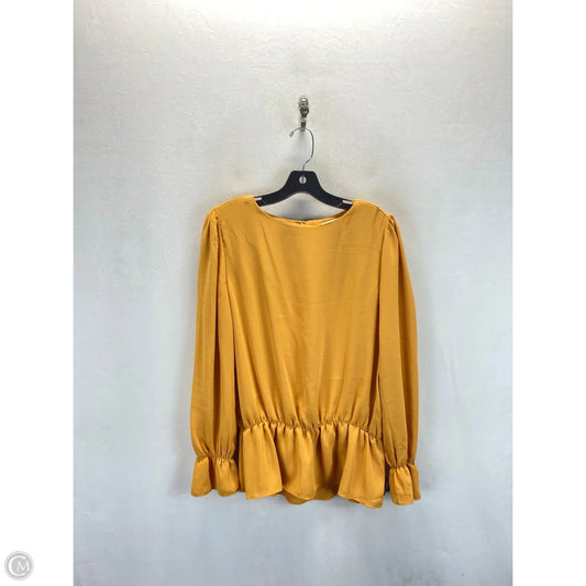 Top Long Sleeve By Zenana Outfitters In Yellow, Size: M