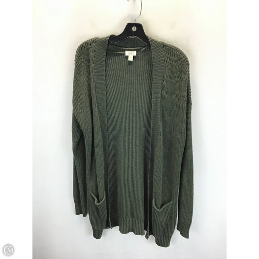 Sweater Cardigan By Ana In Green, Size: S