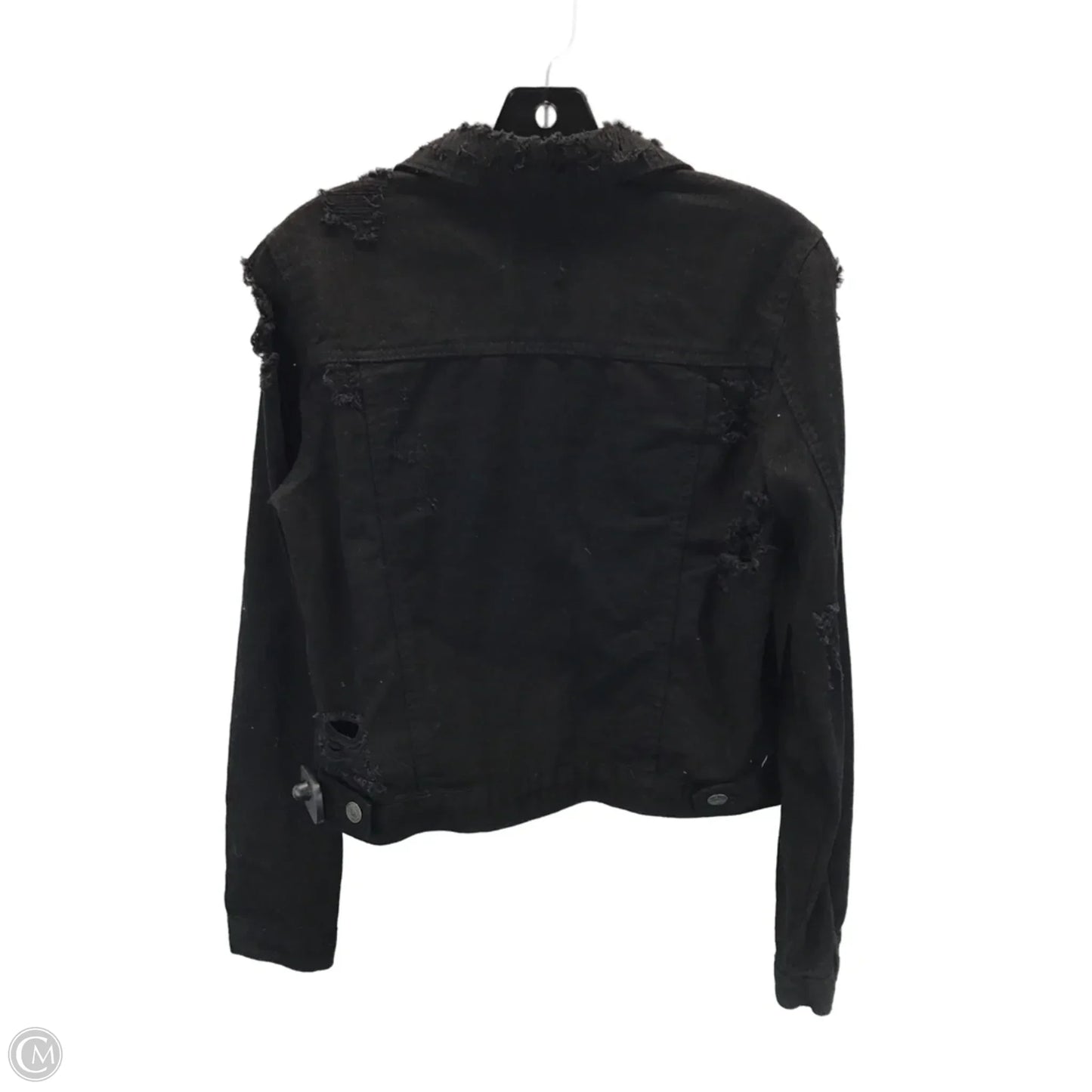 Jacket Denim By Almost Famous In Black, Size: M