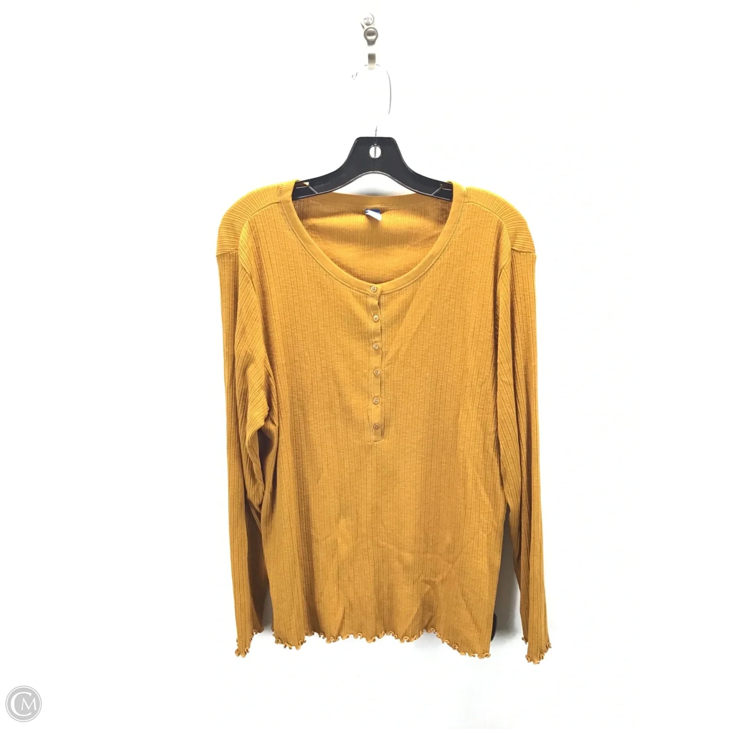 Top Long Sleeve By Old Navy In Gold, Size: Xxl