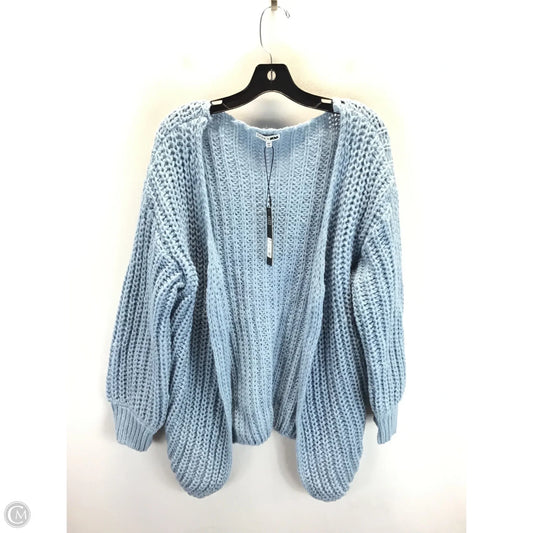 Sweater Cardigan By Fashion Nova In Blue, Size: L
