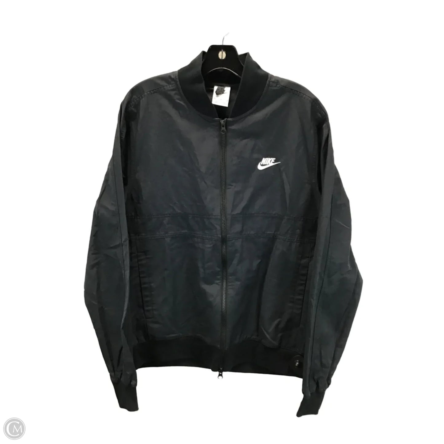 Athletic Jacket By Nike Apparel In Black, Size: M