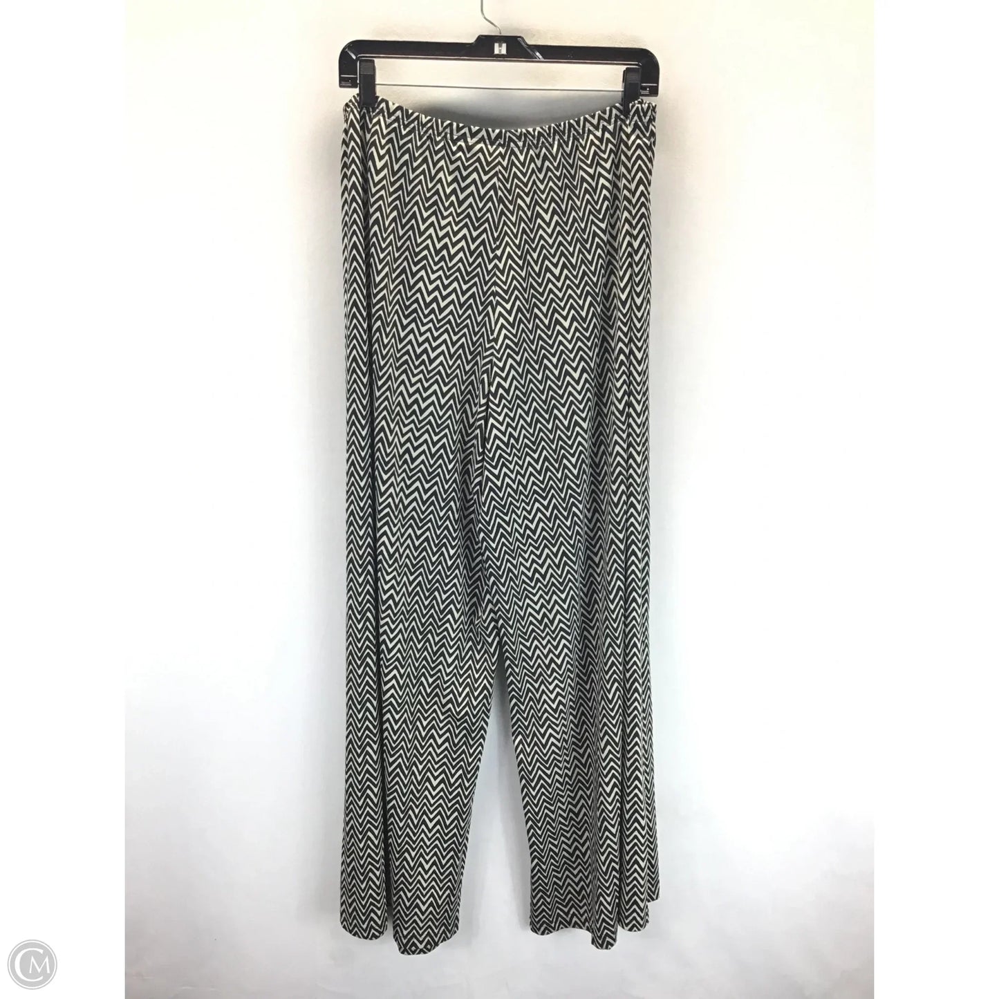 Pants Wide Leg By New Directions In Black & Cream, Size: L