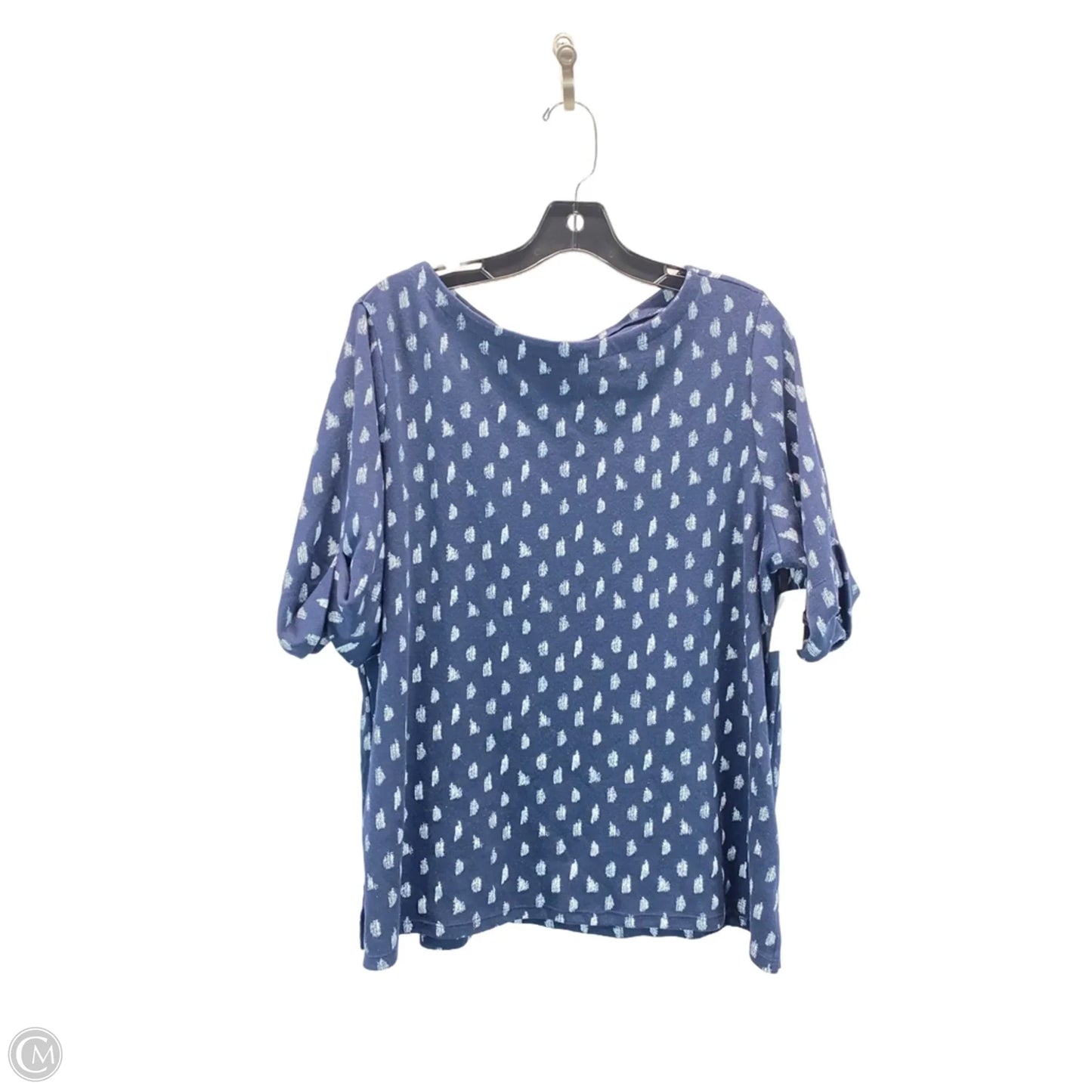 Top 3/4 Sleeve By Style And Company In Navy, Size: 2x