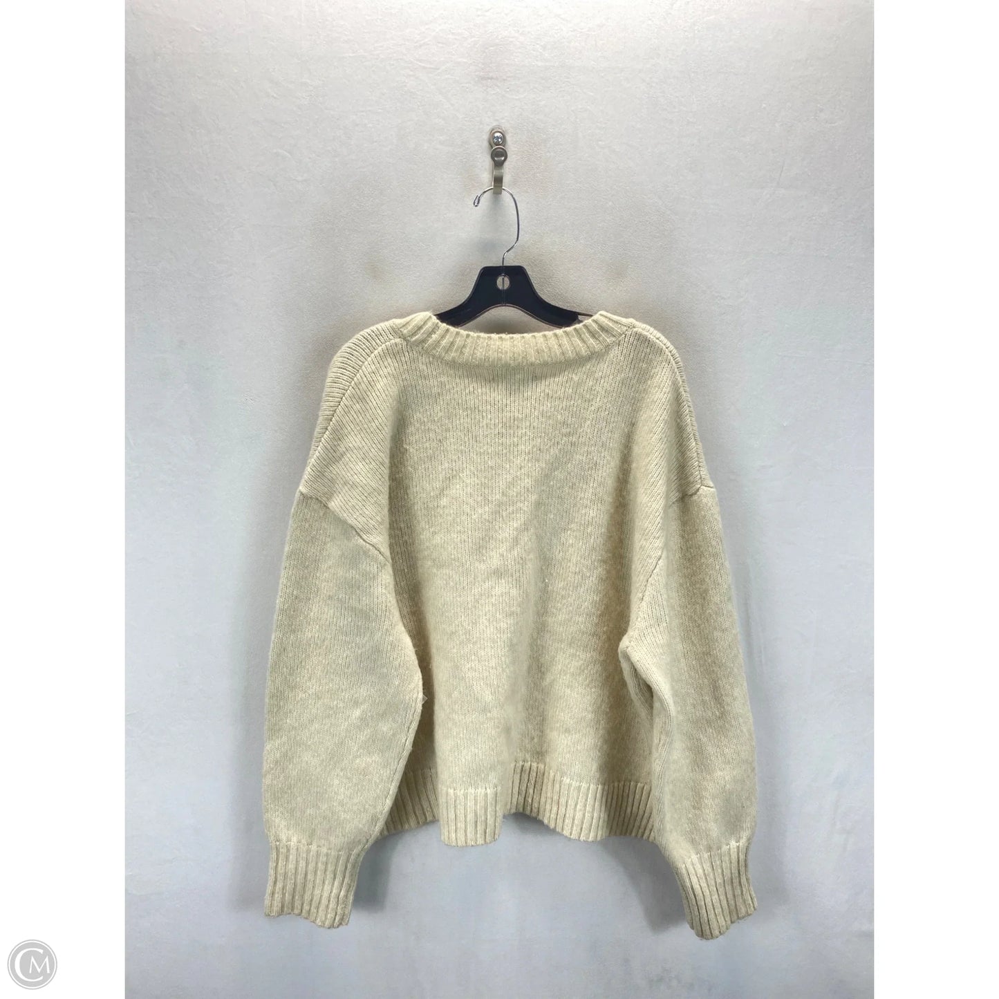 Sweater By H&m In Cream, Size: Xl