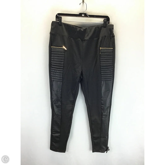 Pants Leggings By Clothes Mentor In Black & Gold, Size: 2x