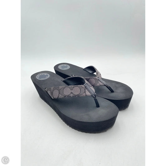 Sandals Designer By Coach In Black, Size: 10