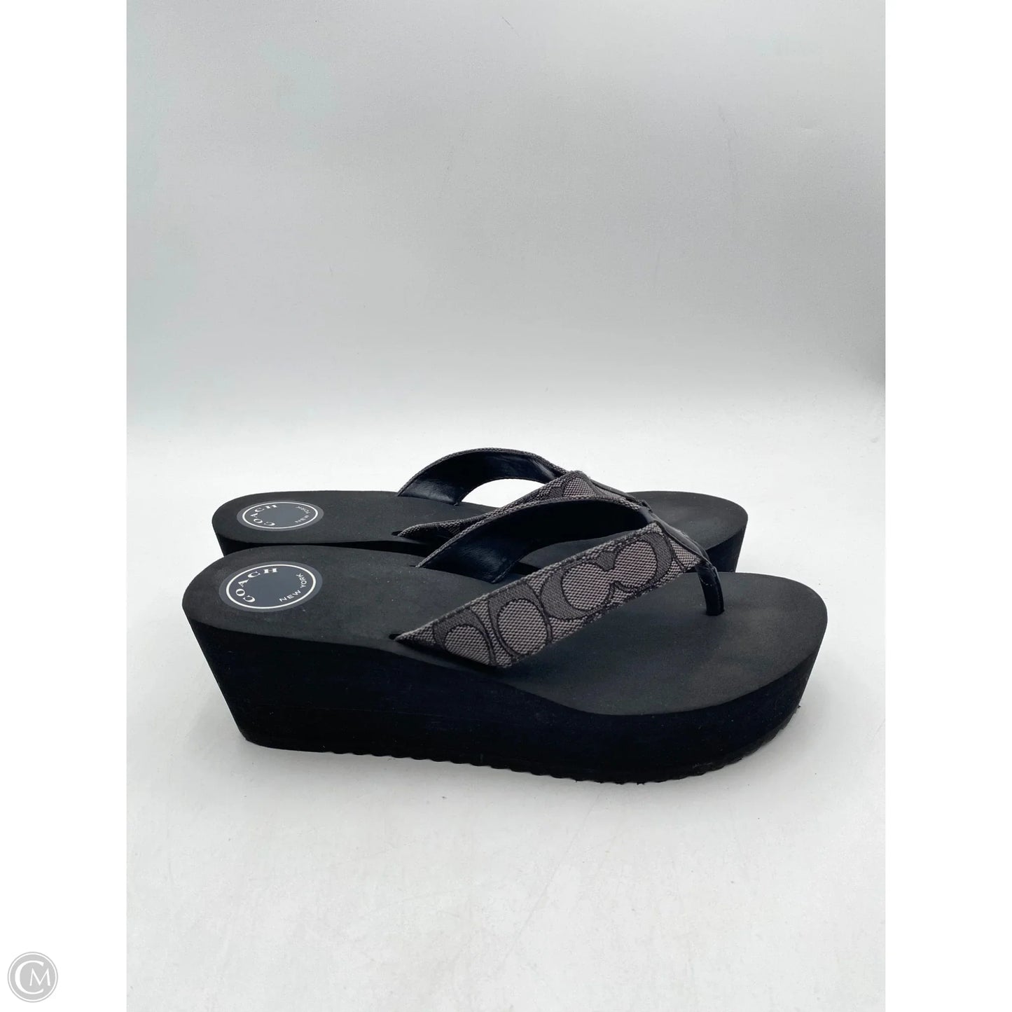 Sandals Designer By Coach In Black, Size: 10