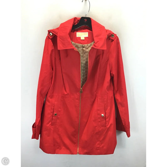 Coat Raincoat By Michael By Michael Kors In Red, Size: L