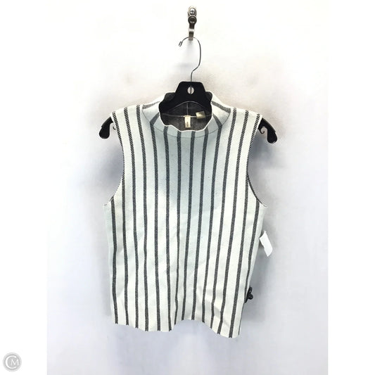 Top Sleeveless By Moth In Striped Pattern, Size: S